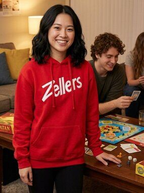 Zellers Retro Red Pullover Hoodie